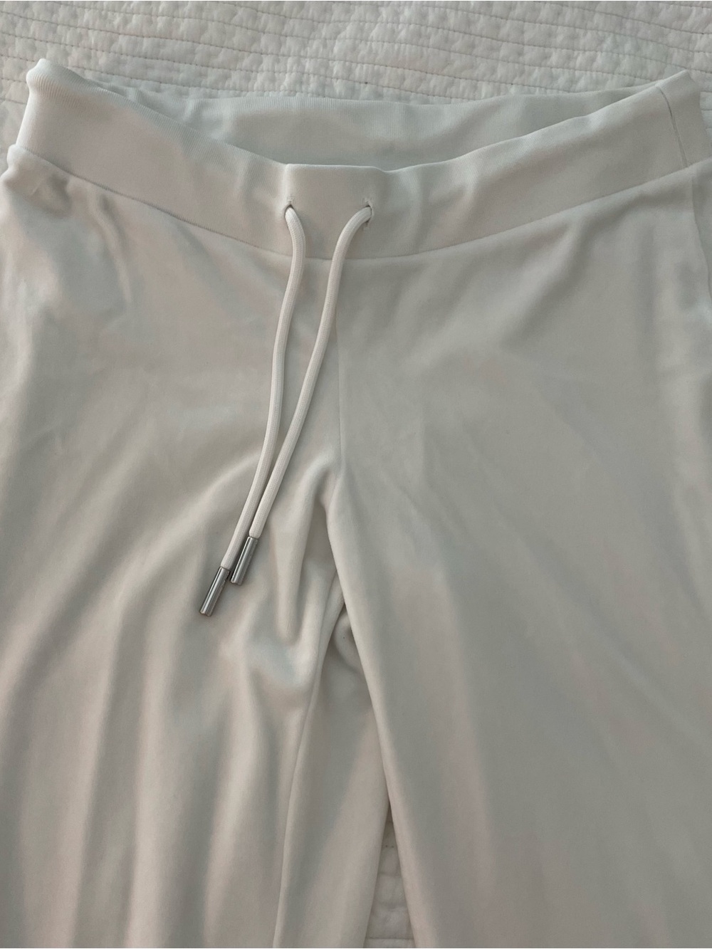 Juicy Couture White Y2K Pants Gold 'Bride' Rhinestones - Picture 4 of 8